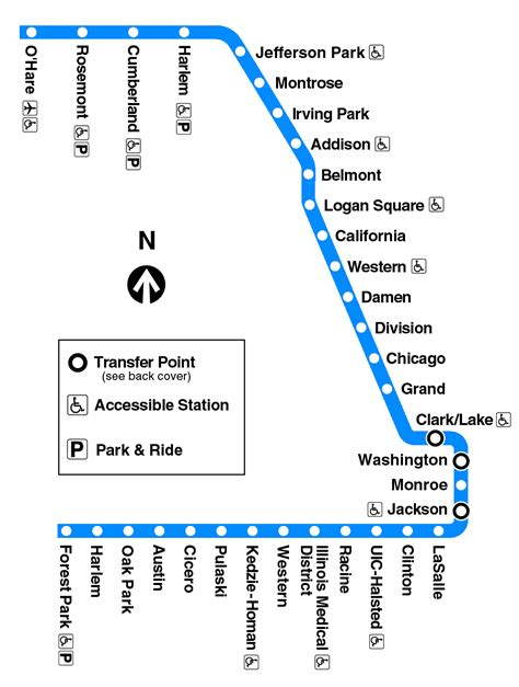 Blue Line Chicago | Blue Line Map And CTA Blue Line Stops (O’Hare ...