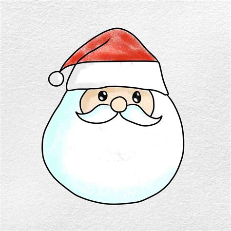 Easy Santa Claus Drawing - HelloArtsy