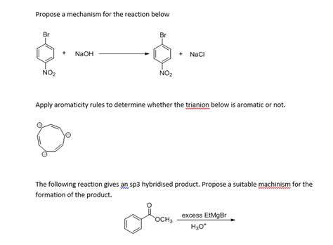 Solved Propose a mechanism for the reaction below Br +NaCI | Chegg.com