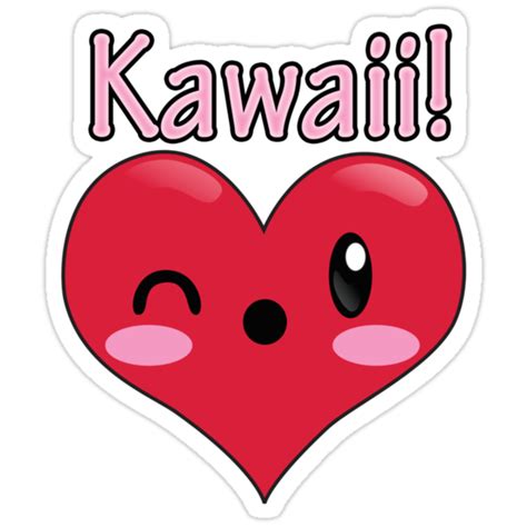 "Kawaii Heart" Stickers by AnimePlusYuma | Redbubble