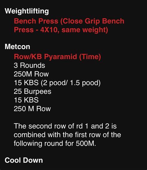 WOD bench press | Crossfit workouts at home, Wod workout, Rowing ...