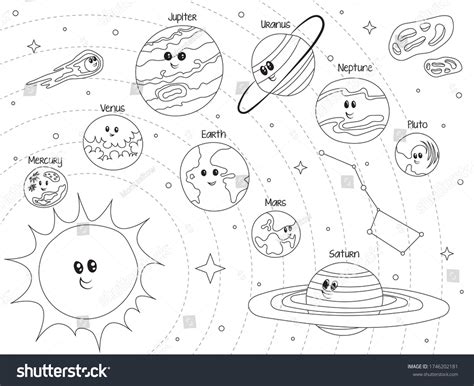 Animated Solar System Clipart Black