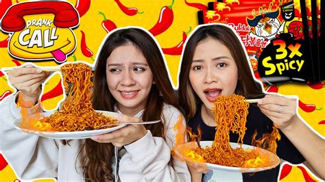 Prank Call Spicy Noodle Challenge - YouTube