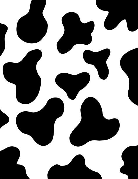 Black and white large cow print svg and png digital cut file | Etsy