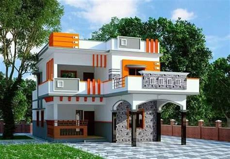 Subha Bhowmik | House front design, Indian home design, Village house ...