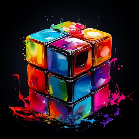 Rubik Cube Printable Rubik Cube Print Colorful Wall Art Download ...