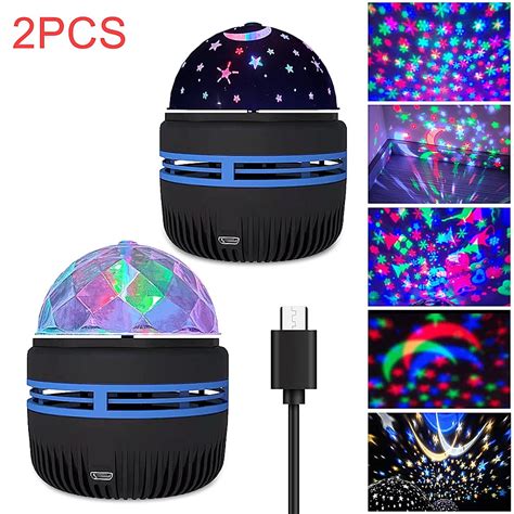 HAOAN 2-Pack Disco Ball Light LED Star Light Starry Night Sky Projector ...