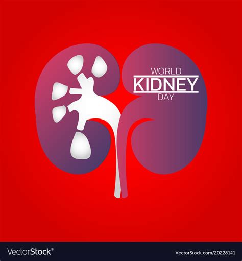 World kidney day icon design medical logo Vector Image