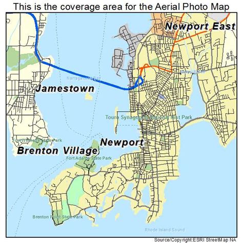 Aerial Photography Map of Newport, RI Rhode Island