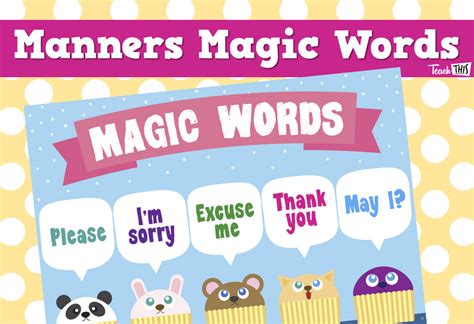 Manners - Magic Words - Printable Classroom Displays - Teacher ...