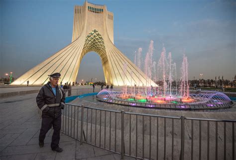 Iran: Azadi Tower at Night