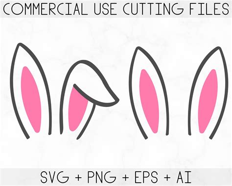 Bunny Ear Svg - Etsy Australia