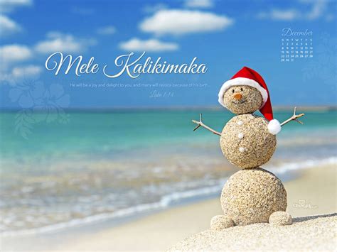 December 2013 - Mele Kalikimaka Desktop Calendar- Free December ...