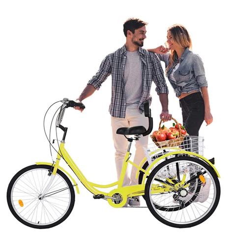 Buy 3 Wheel Bikes Adult Tricycles 7 Speed Adult Trikes Three-Wheeled ...