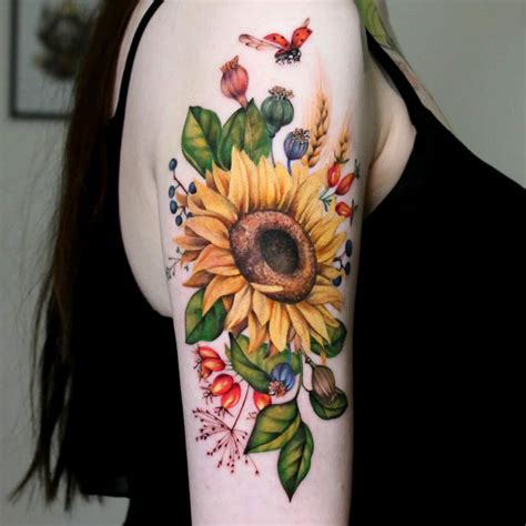 10+ Shoulder Sunflower Tattoo Ideas That Will Blow Your Mind!