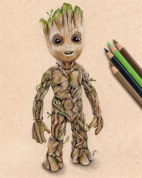 Baby Groot Tattoo Drawing : My baby groot tattoo | Baby groot tattoo ...