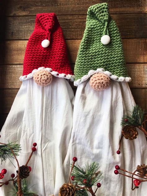 How to crochet Santa Gnome Towel Topper Video Tutorial Free Pattern