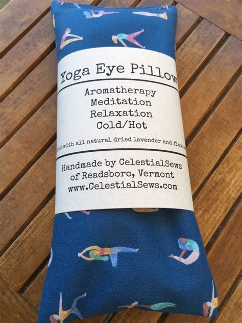 Lavender Weighted Eye Pillow in Yoga Poses Print Aromatherapy | Etsy