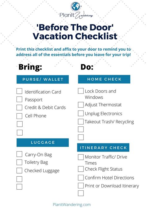 Last-Minute Vacation Prep Checklist | Vacation checklist, Last minute ...