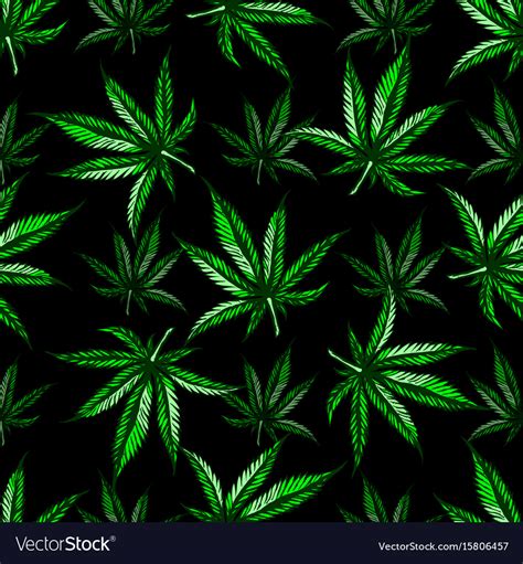 Marijuana leaf pattern Royalty Free Vector Image