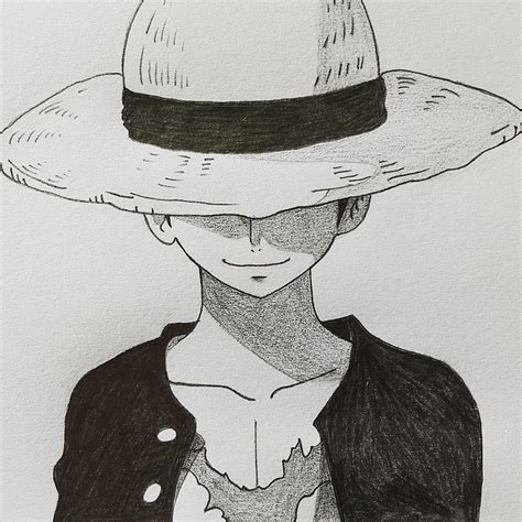 I sketched Luffy! : r/OnePiece