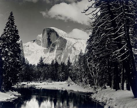 ANSEL ADAMS (1902-1984) | Half-Dome, Merced River, Winter, Yosemite ...