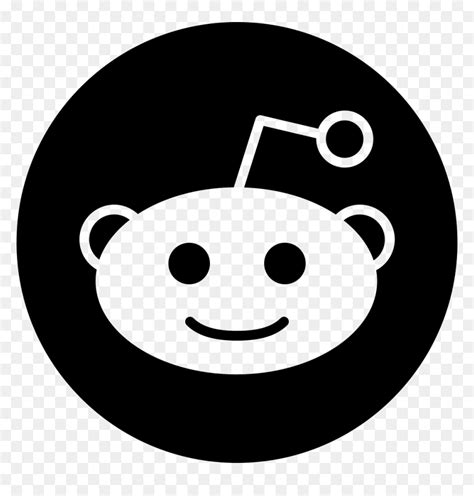 Reddit Logo Png Black, Transparent Png - vhv