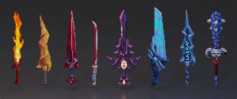 Pixel Art - Swords | Pixel art, Pixel art characters, Pixel art background