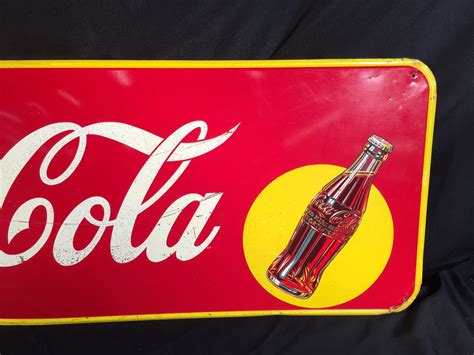 VINTAGE COCA-COLA ADVERTISING SIGN, MADE IN CANADA IN 1940 BY ST ...