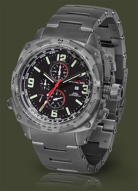 MTM Special Ops Sandblast Gray Cobra, Titanium | Titanium watches ...