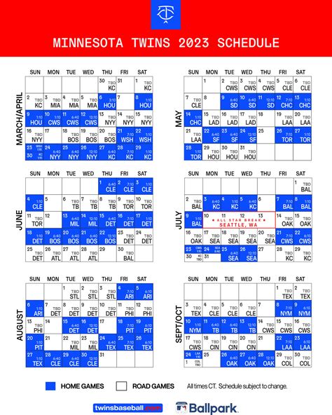 Minnesota Twins Printable Tv Schedule 2024