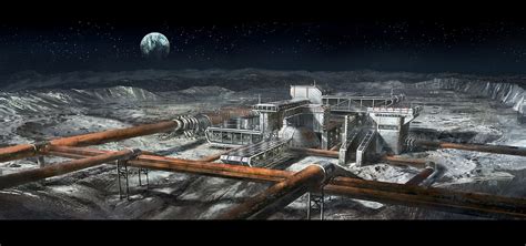 Moon Base Concept | Sci-Fi Art