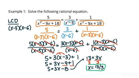 How to Solve Rational Equations with Factorable Quadratic Denominators ...