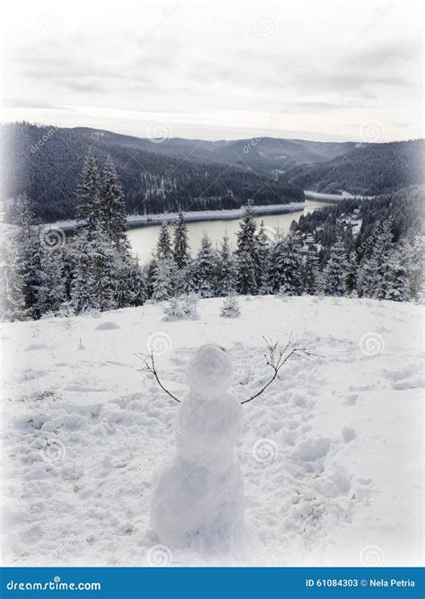 Fantastic Winter Wonderland , Snowman Stock Image - Image of snow ...