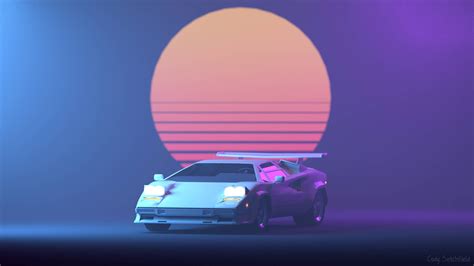 Download Car Outrun Artwork Wallpaper | Wallpapers.com