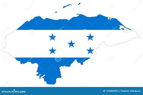 Honduras Flag and Map - Republic of Honduras Stock Vector ...