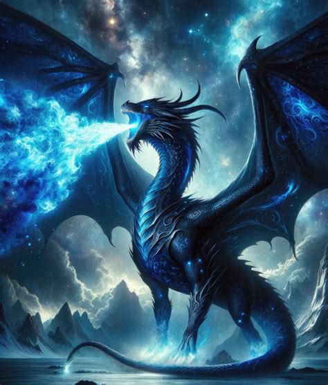 Blue Cosmic Dragon Download, Dragon Instant Downloadable Wallpaper ...