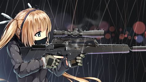 girls with guns, anime, anime girls, HD Wallpaper | Rare Gallery