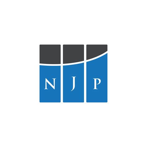 NJP letter logo design on WHITE background. NJP creative initials ...