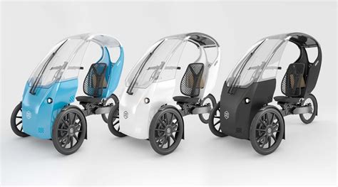 Semi-enclosed, three-wheeled, pedal-powered vehicle with electric assist