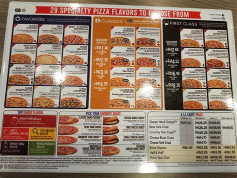 Domino Pizza Menu Malaysia – Visit Malaysia