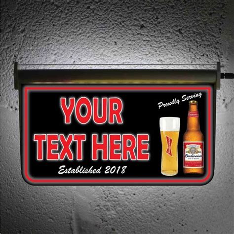 JAF Graphics. Custom Light up Bar Sign - Budweiser