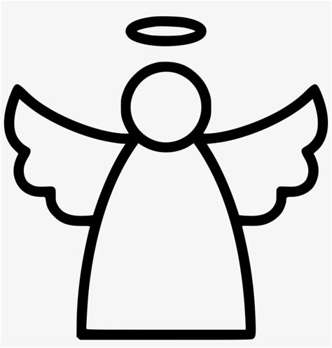 Angel Line Comments - Black And White Clip Art Angel PNG Image ...