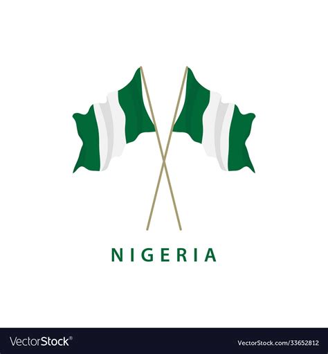 Nigeria flag template design Royalty Free Vector Image