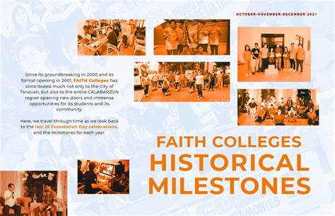 Collecting memories: 20 years of FAITH Colleges – The Sentinel