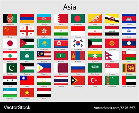 All Asian Countries And Their Flags - Printable Form, Templates and Letter