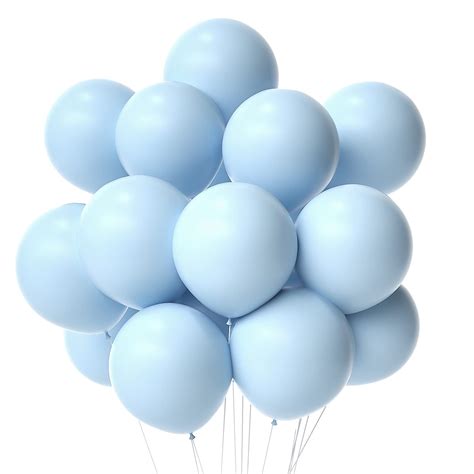 Buy Baby Blue Balloons Light Blue Balloons 12 Inch 50 Pcs Pastel Blue ...