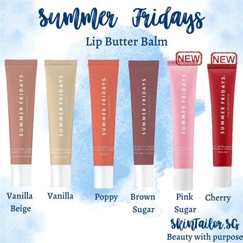 [Summer Fridays] Lip Butter Balm (Vanilla Beige/ Vanilla/ Poppy/ Brown ...