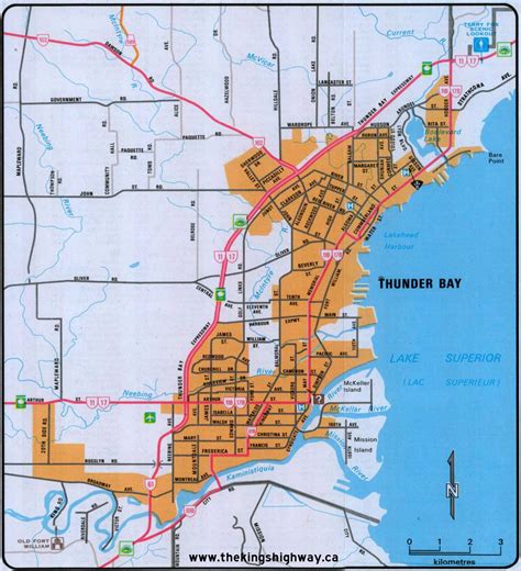 Ontario Highway 17B (Thunder Bay) Route Map - The King's Highways of ...