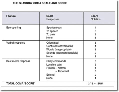 Glasgow Coma Scale Printable